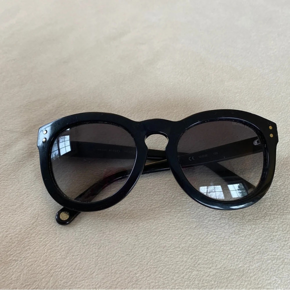 Henri Bendel Olivia Black Round Sunglasses HB520S 001 - Picture 2 of 9